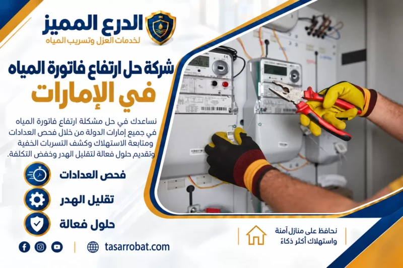 شركة حل ارتفاع فاتورة المياه في الإمارات