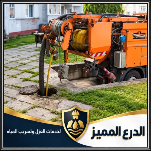 مركبة تنظيف مياه الصرف الصحي في الفجيرة | شركة الدرع المميز
